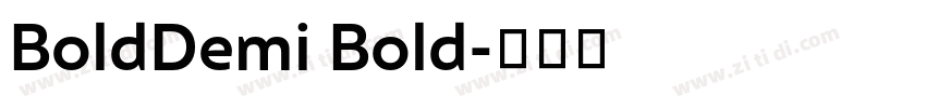 BoldDemi Bold字体转换